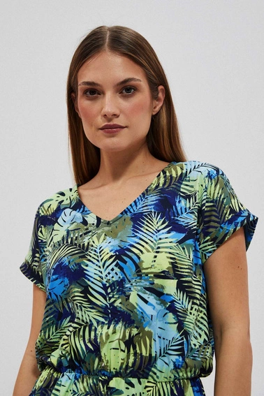 Sukienka z tropikalnym printem