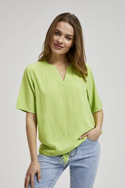 Koszula z wiązaniem zielona