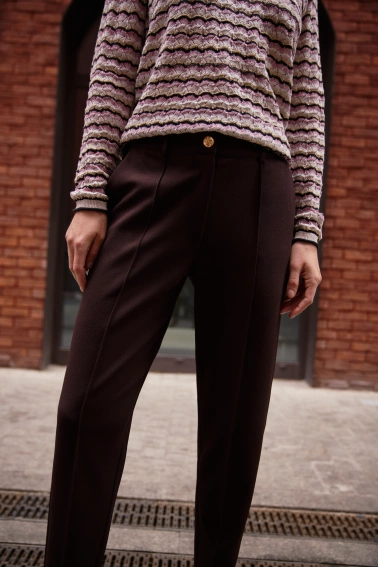 Spodnie cygaretki brązowe