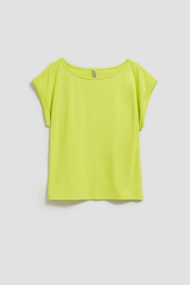 Bawełniany t-shirt limonkowy