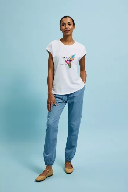 T-shirt z nadrukiem biały