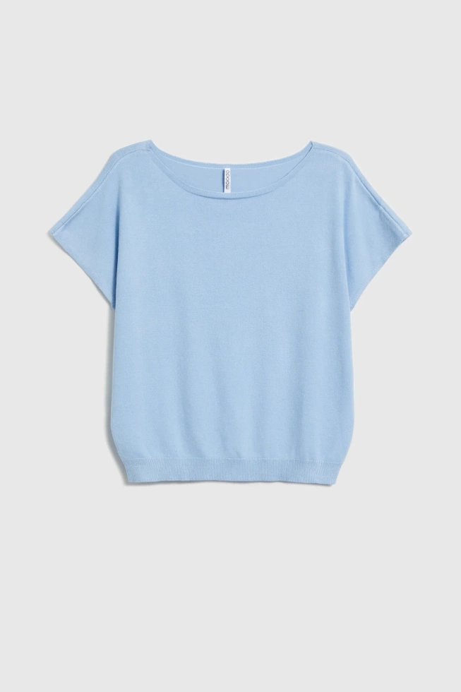 Cienki sweter błękitny