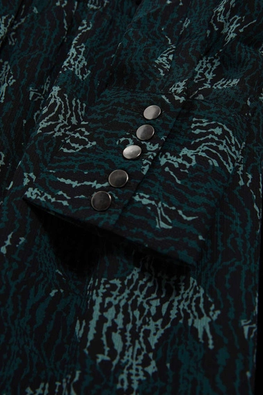 Sukienka z printem szmaragdowa