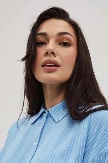 Koszula w paski błękitna