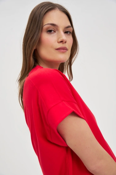 Bawełniany t-shirt czerwony 