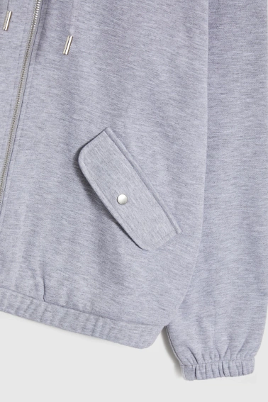 Bluza zapinana na zamek szara