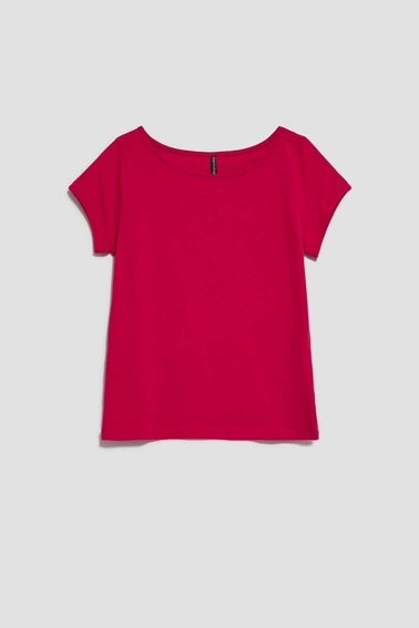 Gładki t-shirt truskawkowy