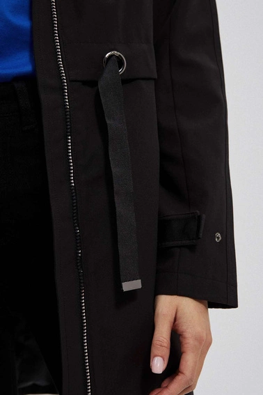 Parka z kapturem czarna