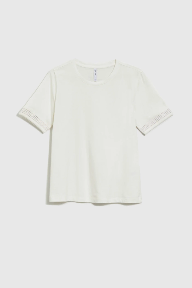 Bluzka z krótkimi rękawami biała