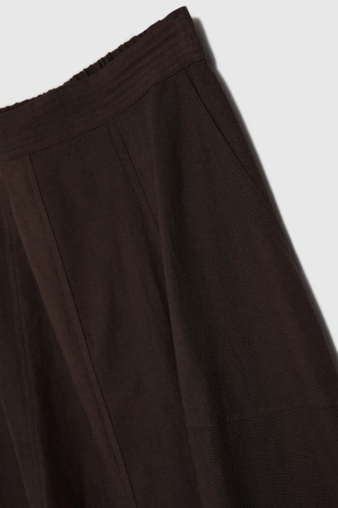 Spódnica z rozcięciem brązowa