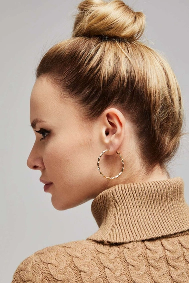 Kolczyki koła w kolorze złota