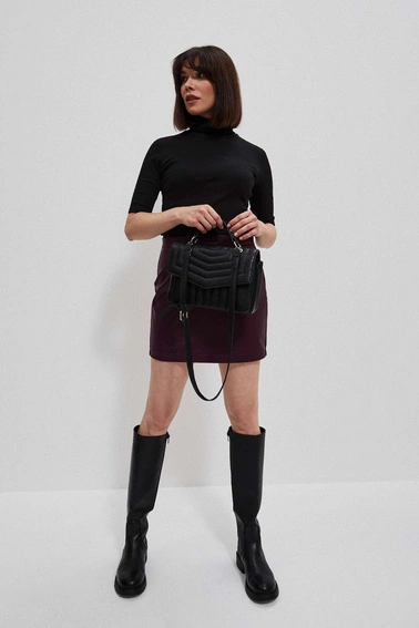 Pikowana torebka na ramię czarna