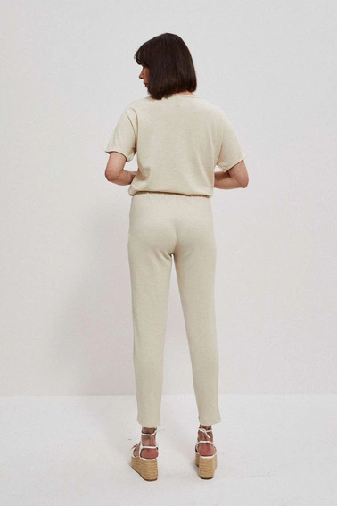 Spodnie dresowe z wiązaniem piaskowe