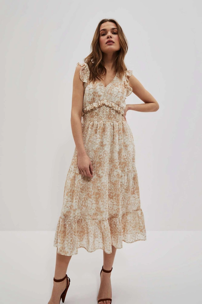 Sukienka midi z falbaną