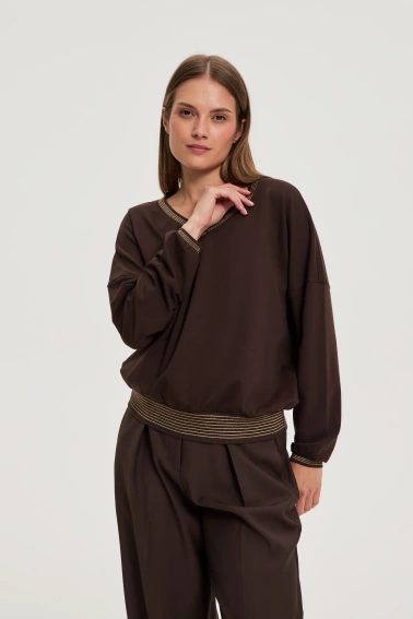 Bawełniana bluza brązowa