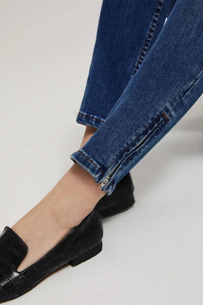 Jeansy rurki granatowe