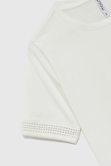 Bluzka z krótkimi rękawami biała