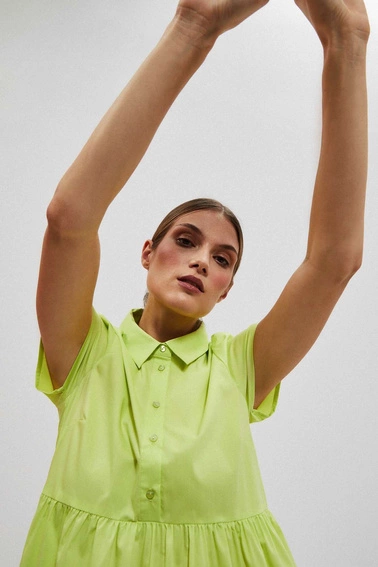 Koszulowa sukienka neonowa