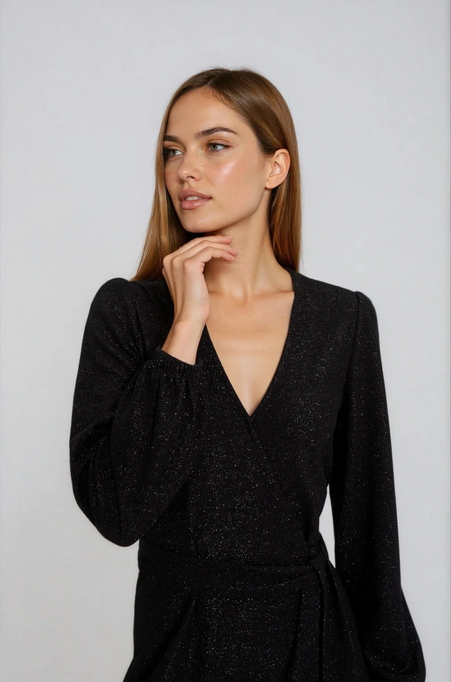 Sukienka z dekoltem czarna