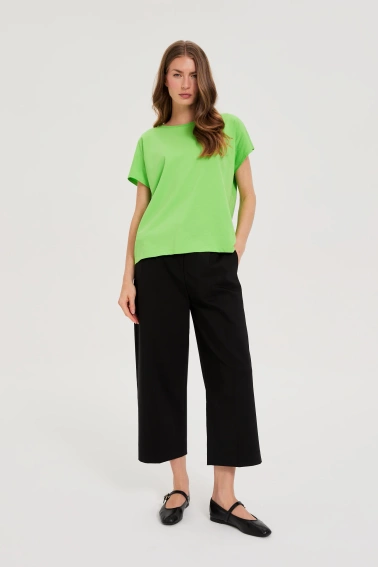 Gładka bluzka zielona