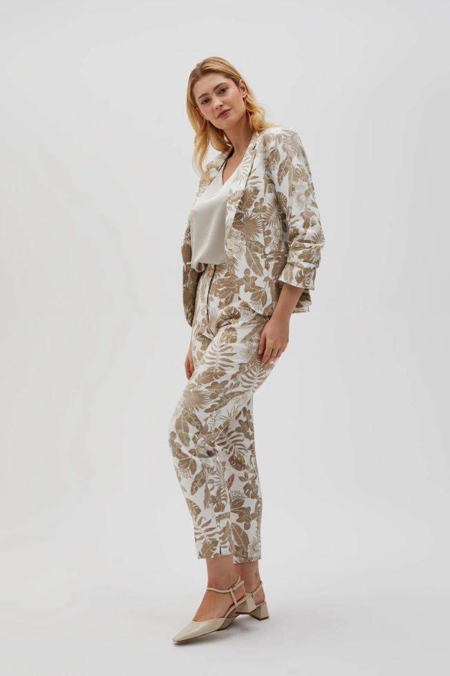 Marynarka z wzorem beżowa