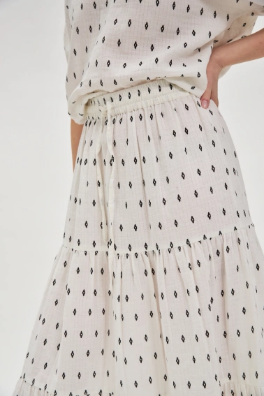 Bawełniana spódnica maxi biała