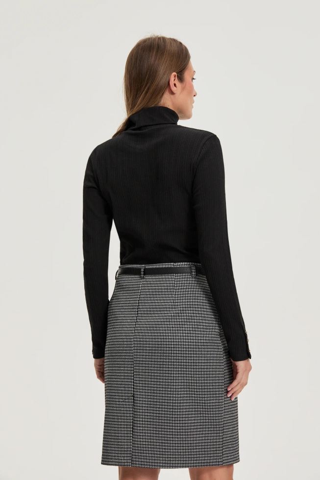 Bawełniany golf czarny