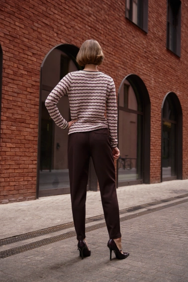 Spodnie cygaretki brązowe