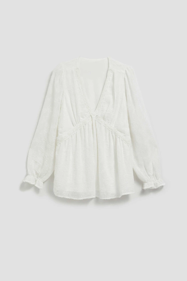 Koszula biała z bufiastymi rękawami