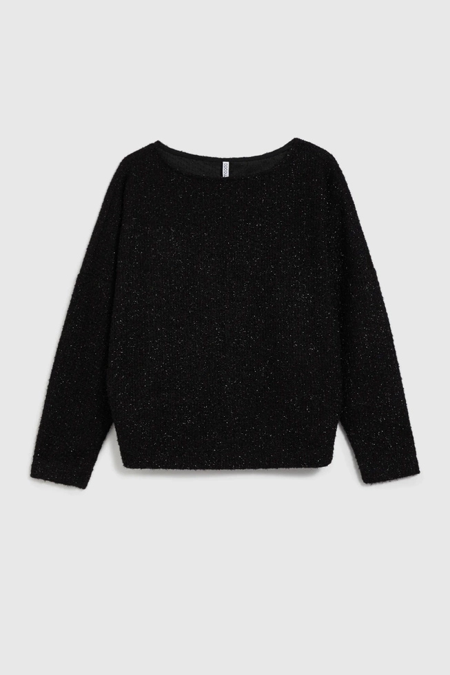 Błyszcząca bluzka czarna