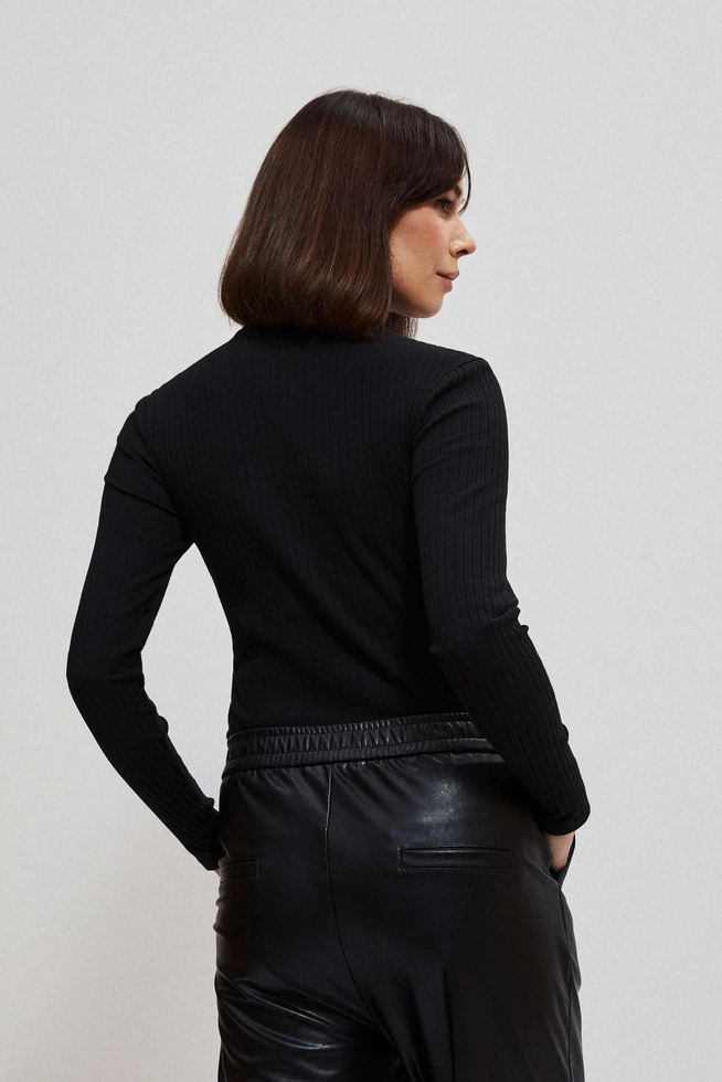 Bawełniany golf czarny