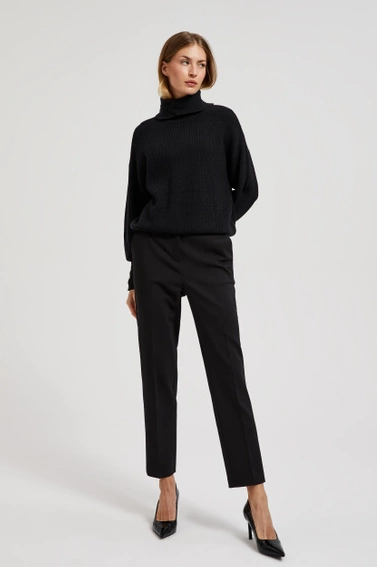 Eleganckie spodnie w kant czarne