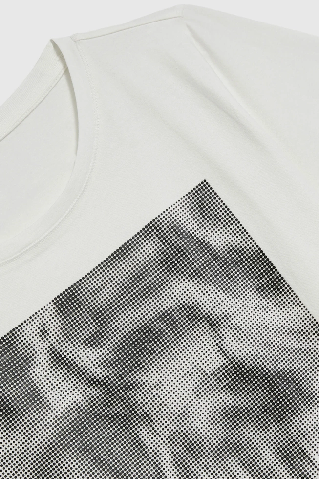 Biała bawełniana bluzka z nadrukiem