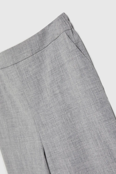 Garniturowe spodnie z prostymi nogawkami szare