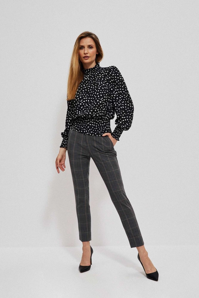 Koszula z printem i bufiastymi rękawami