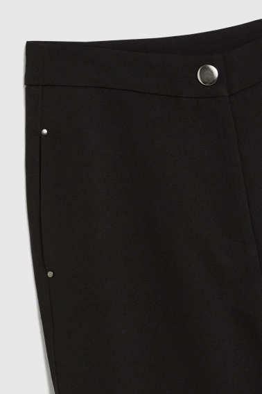 Gładkie spodnie czarne