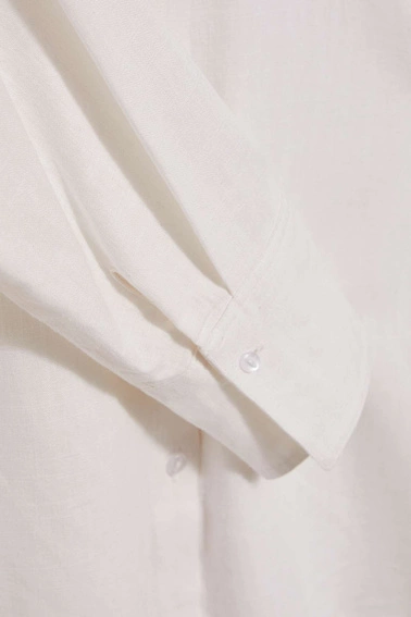 Lniana koszula biała