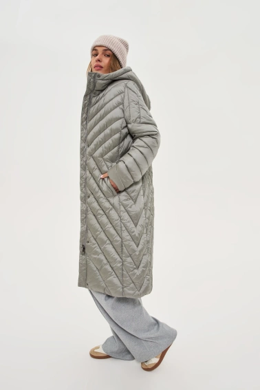 Długa kurtka oliwkowa