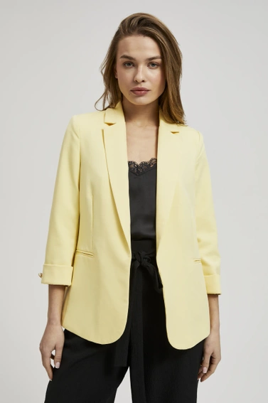 Marynarka z rękawami 3/4 żółta