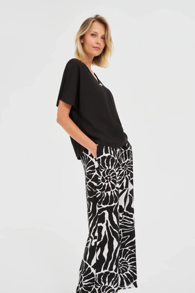 Wiskozowa koszula czarna