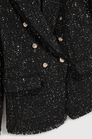 Marynarka z ozdobnymi guzikami czarna