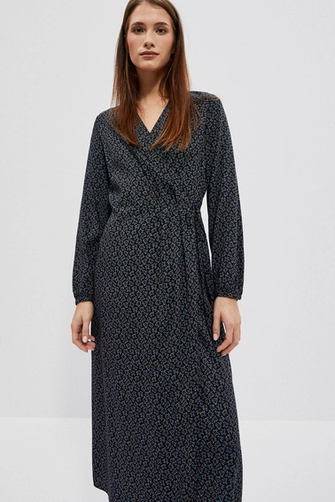 Sukienka midi wiązana w talii 