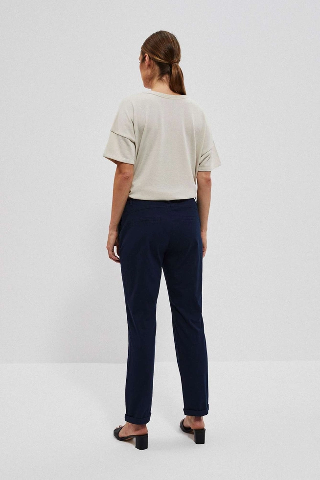 Spodnie typu chinos granatowe