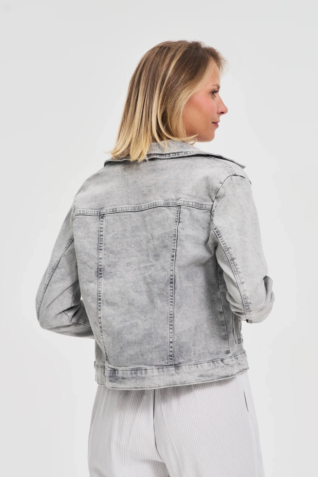 Jeansowa kurtka szara