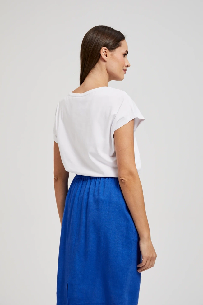 Bluzka z aplikacją biała