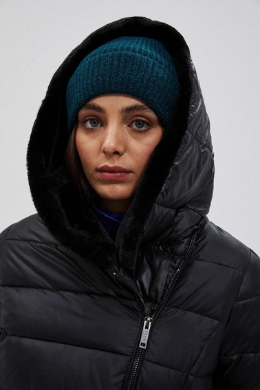 Krótka pikowana kurtka czarna