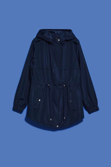 Parka z kapturem granatowa