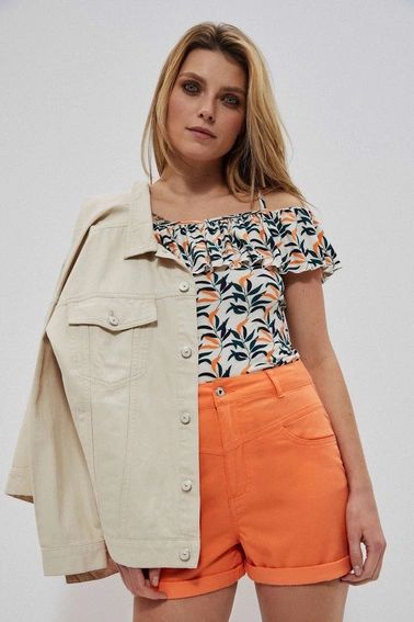 Bluzka na ramiączkach z falbaną