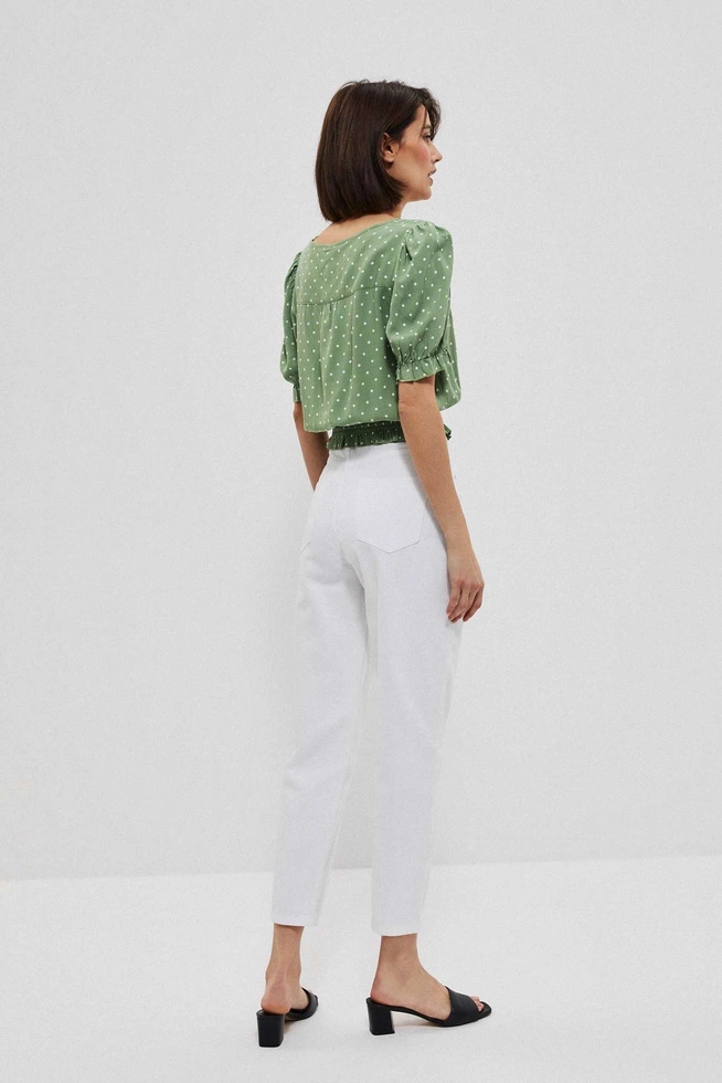 Jeansy białe mom fit