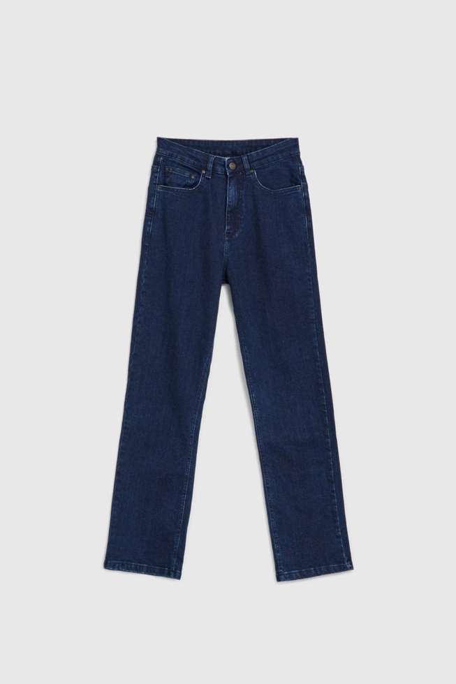 Jeansy z prostą nogawką granatowe